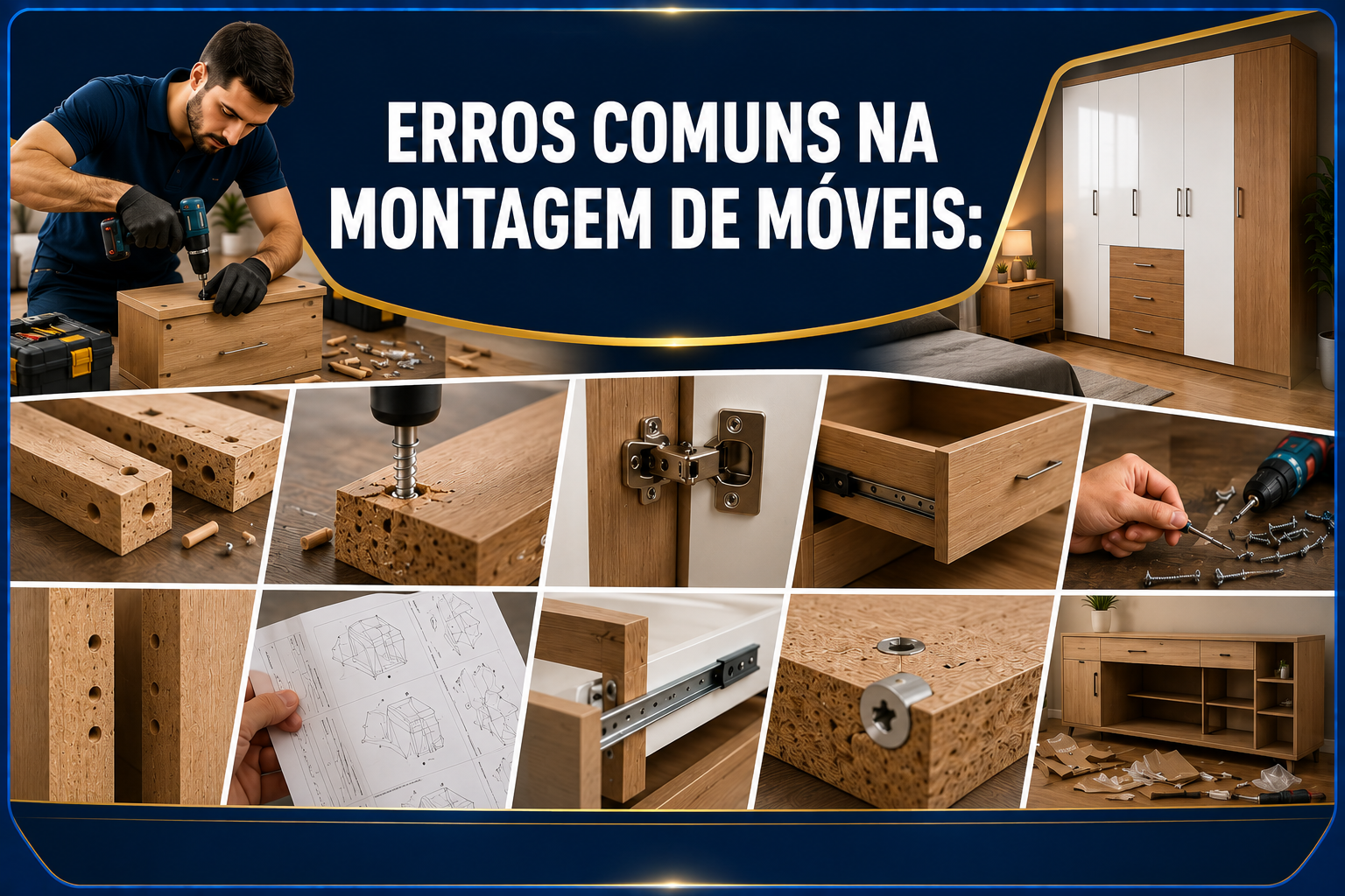 Erros na Montagem de Móveis: 12 Problemas que Podem Comprometer o Resultado e Como Evitá-los