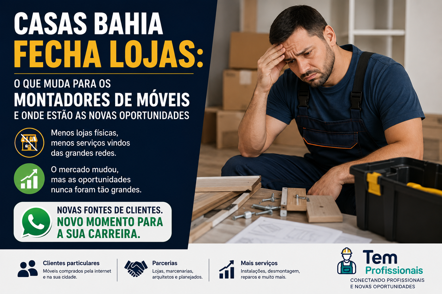 Casas Bahia fecha quase 300 lojas: o que isso significa para os montadores de móveis?