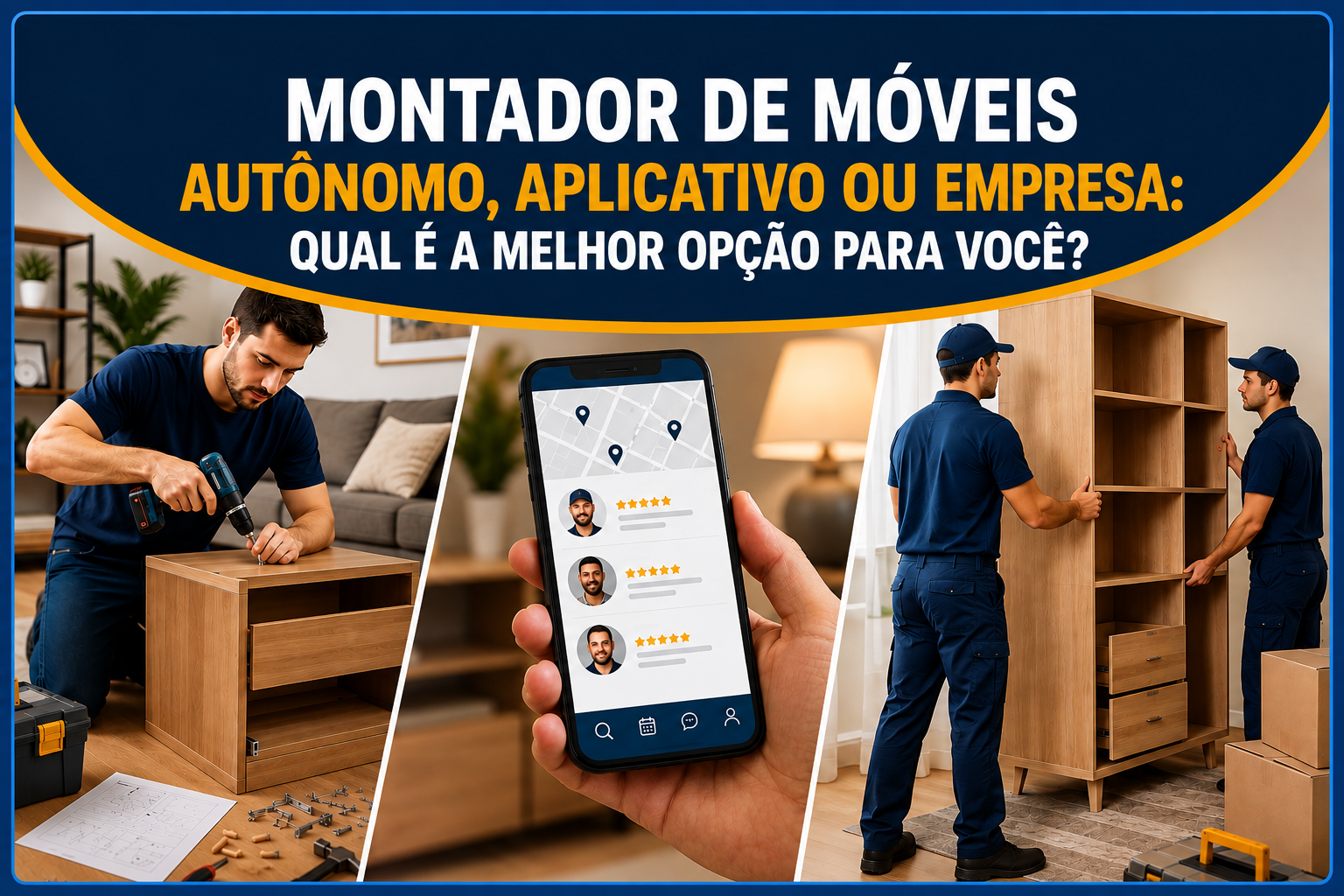 Montador de Móveis Autônomo, Aplicativo ou Empresa: Qual é a Melhor Opção para Você?