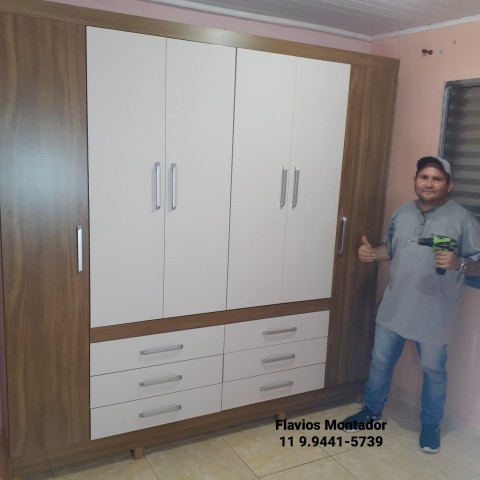 guarda  roupas 6 portas e 6 gavetas
